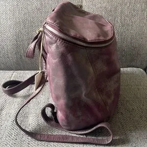 HOBO | Bags | Hobo River Plum Graphite Leather Backpack 